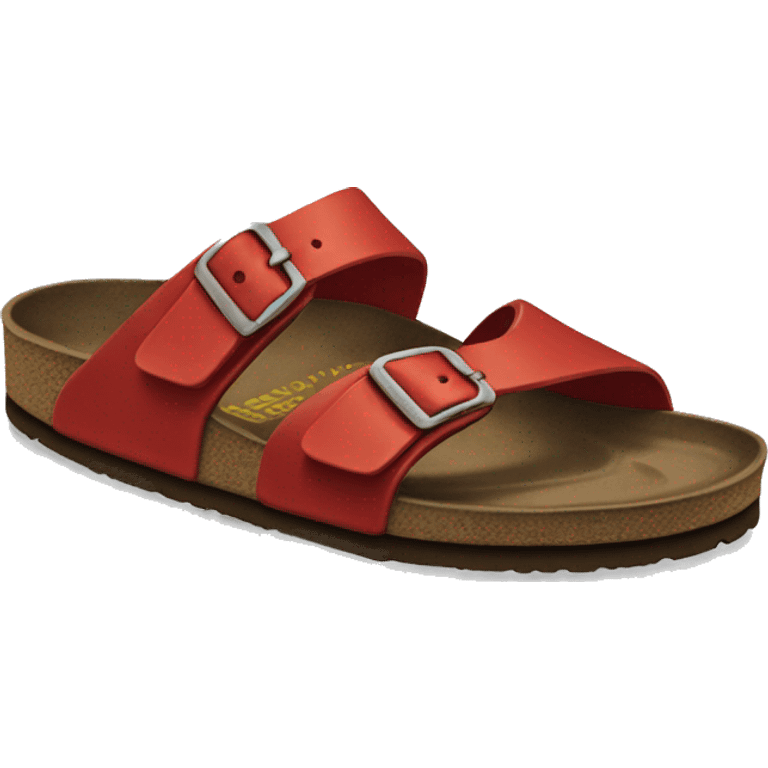 red birkenstock sandal emoji