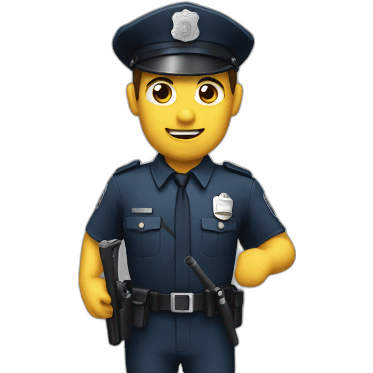 policeman with side-handle baton emoji