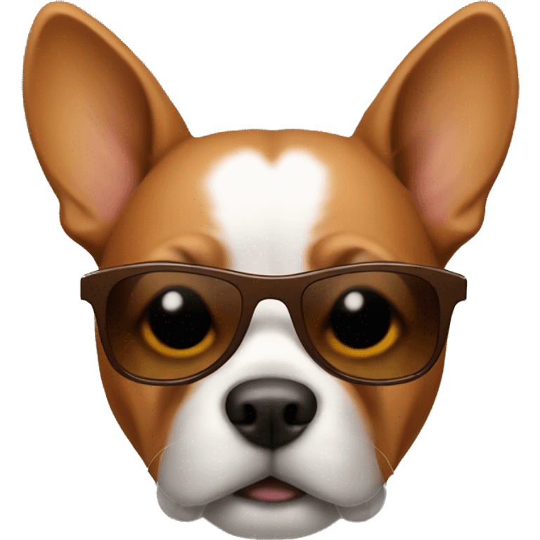 Dog Brown with sunglasses emoji