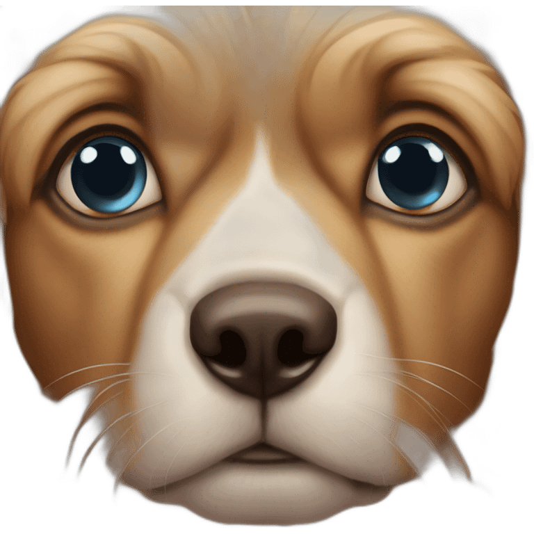 Un perro con los ojos de enamorado  emoji