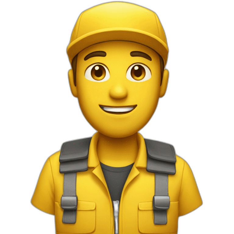 deliver man in yellow emoji