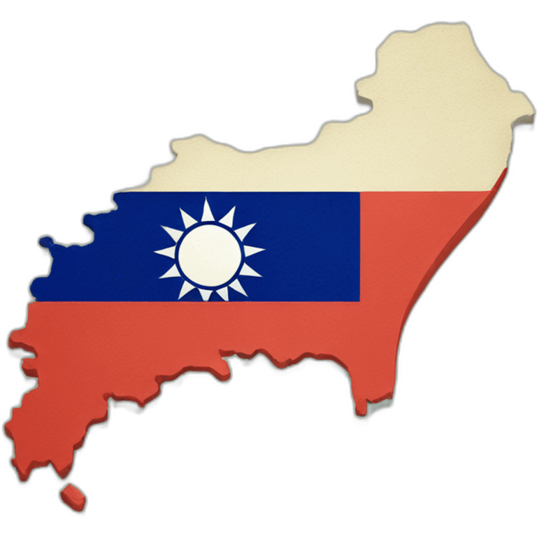 Map of Taiwan with flag emoji