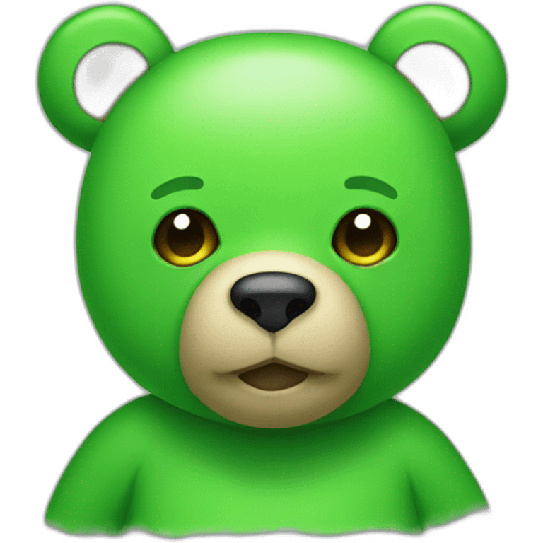 A green bear body emoji