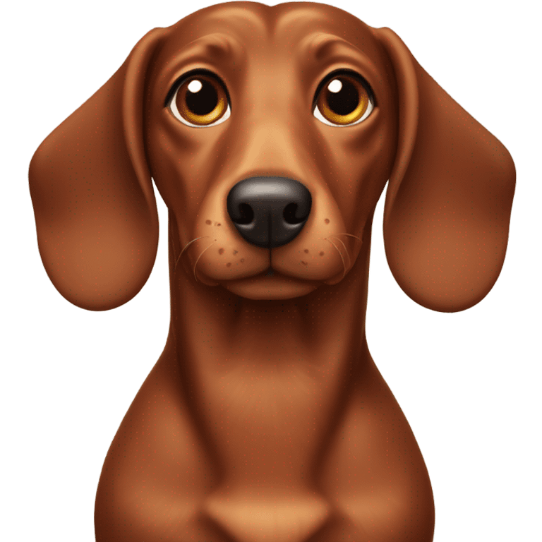 a brown wiener dog emoji