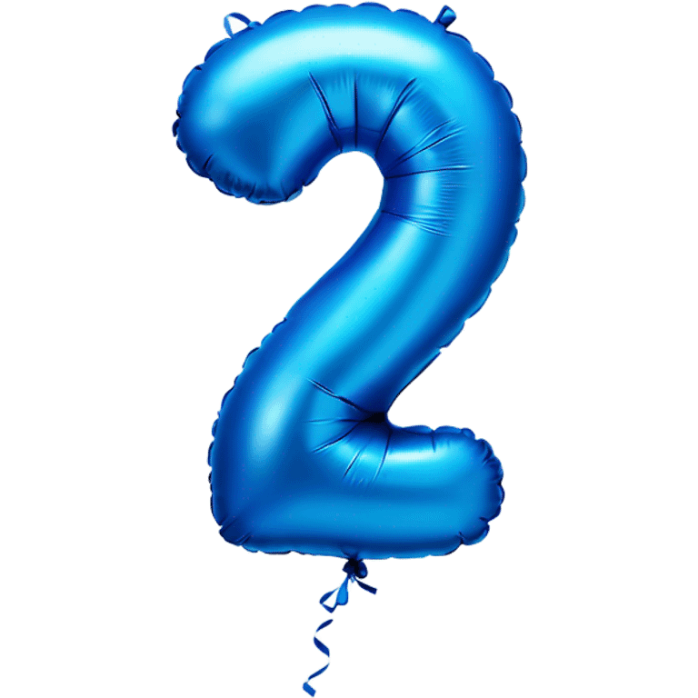 Blue number 5 balloon emoji