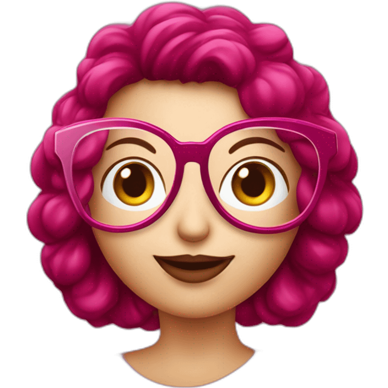 Une belle framboise avec une grosse paire de lunettes emoji