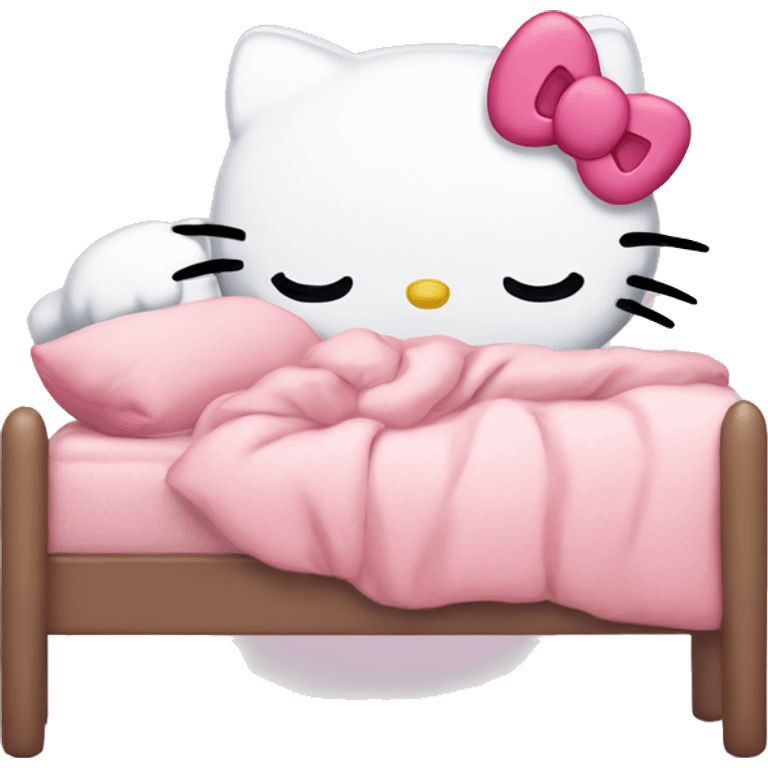 Hello kitty sleeping emoji