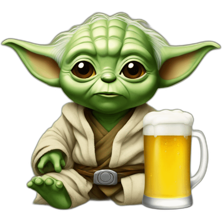 yoda with beer emoji