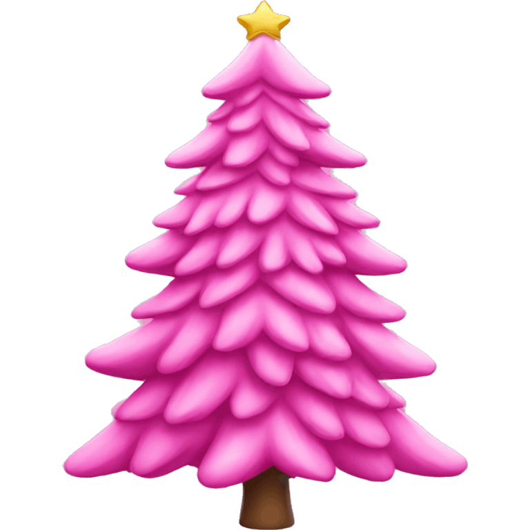 Pink Christmas tree emoji