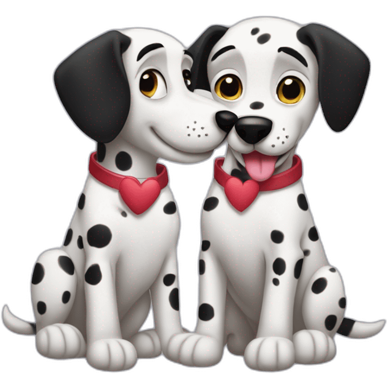 2 dalmatians in love emoji