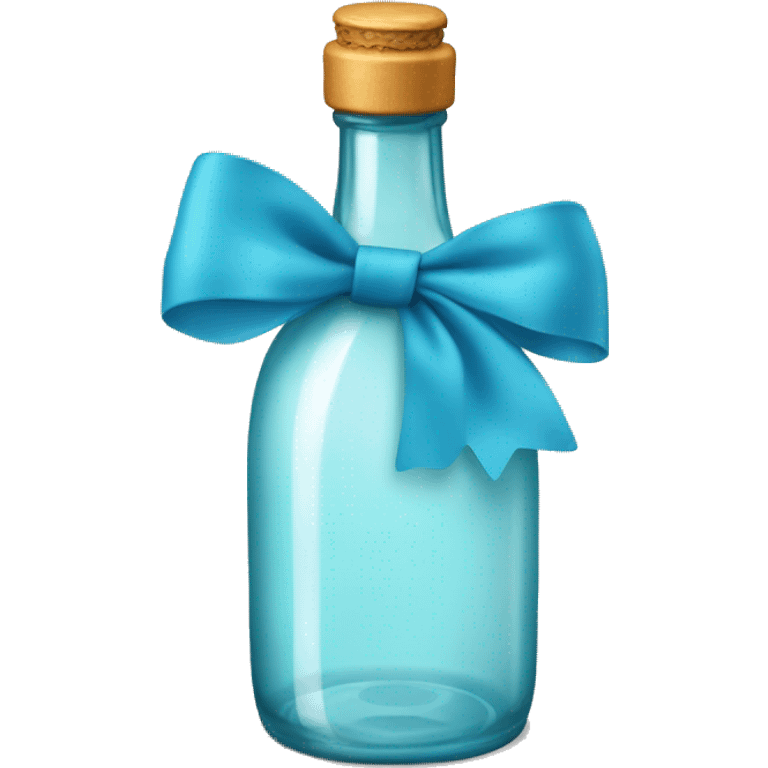 Tito’s bottle with a light blue bow on it emoji