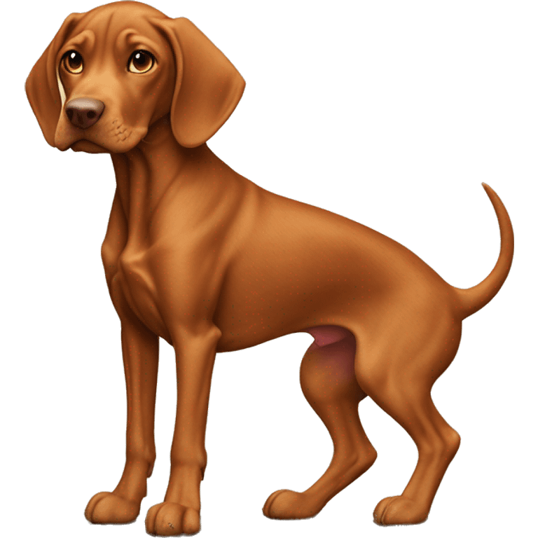 Vizsla on dragon’s back emoji