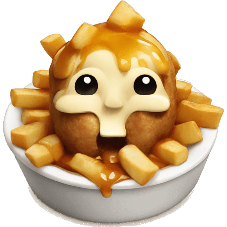 Poutine qui mange une poutine emoji