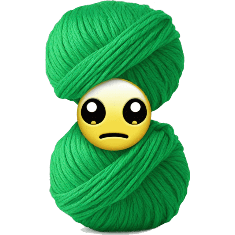 skein of yarn green emoji