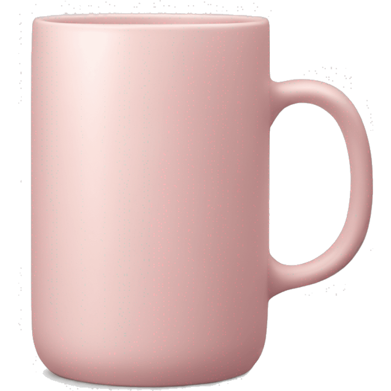 Tall pastel pink mug bottle with handle  emoji