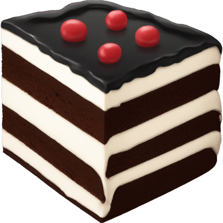 Black layer cake emoji