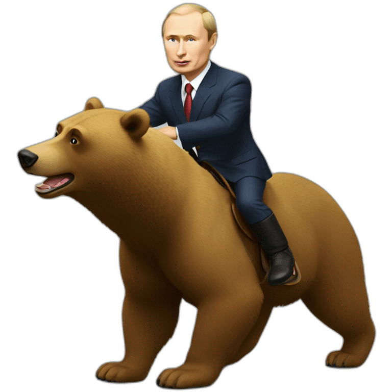 Putin riding a bear emoji