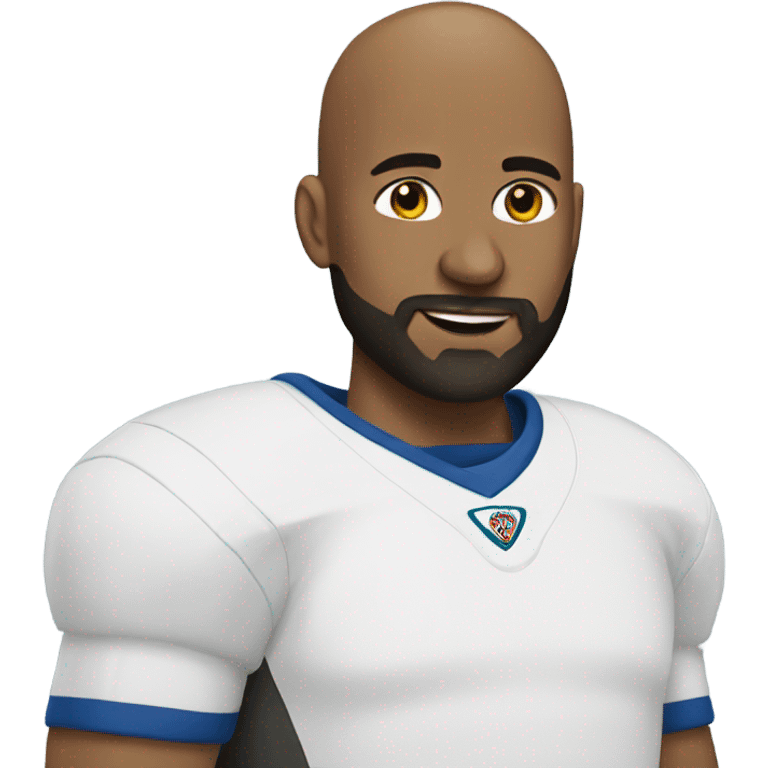  Bald Guy with beard wearing a jersey  emoji