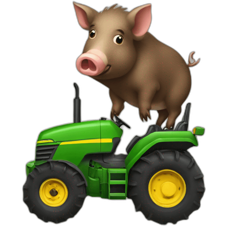 boar in tractor emoji