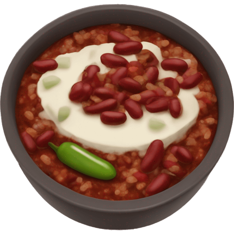 Chili Con carne with a lot kidney beans emoji