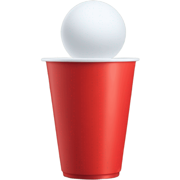 Ping pong ball in air red solo cup emoji