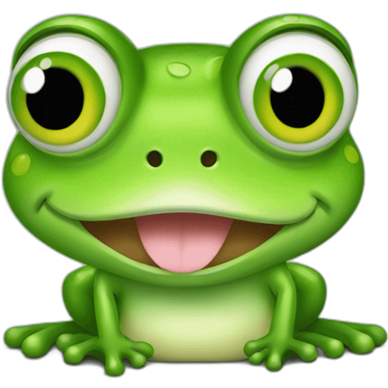 funny frog emoji