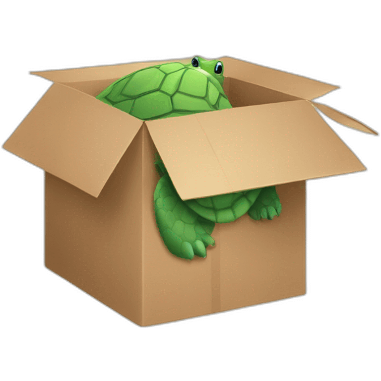 a turtle under a box emoji