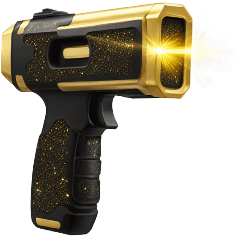 gold sparkly taser  emoji