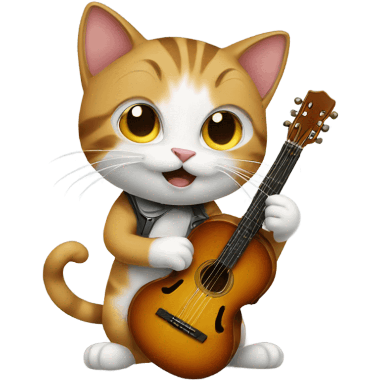 cat playing music emoji