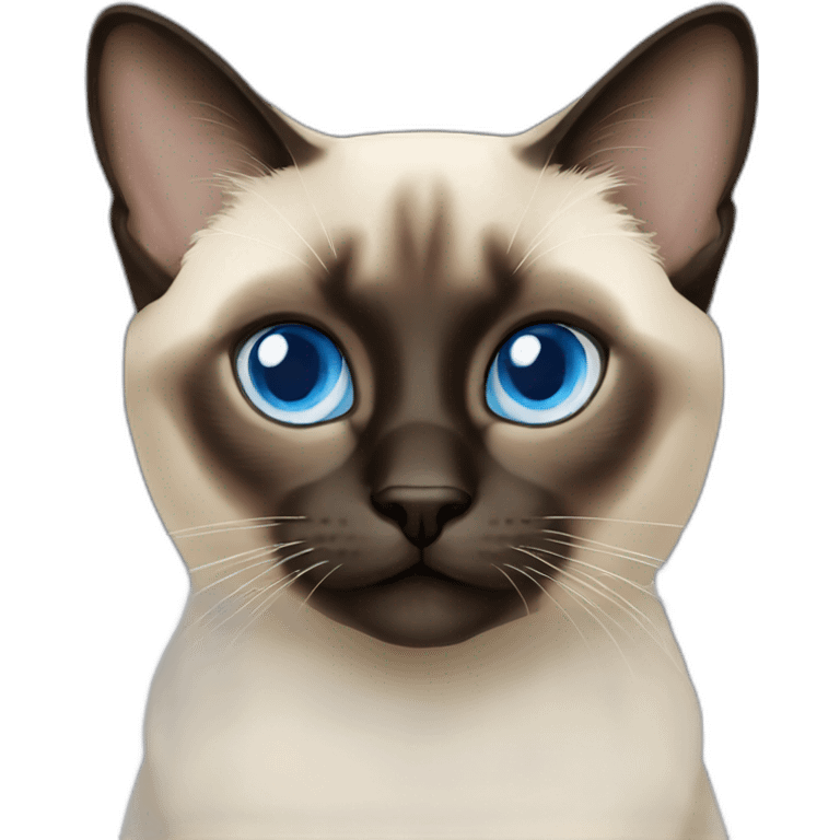 Siamese cat bleu eyes  emoji