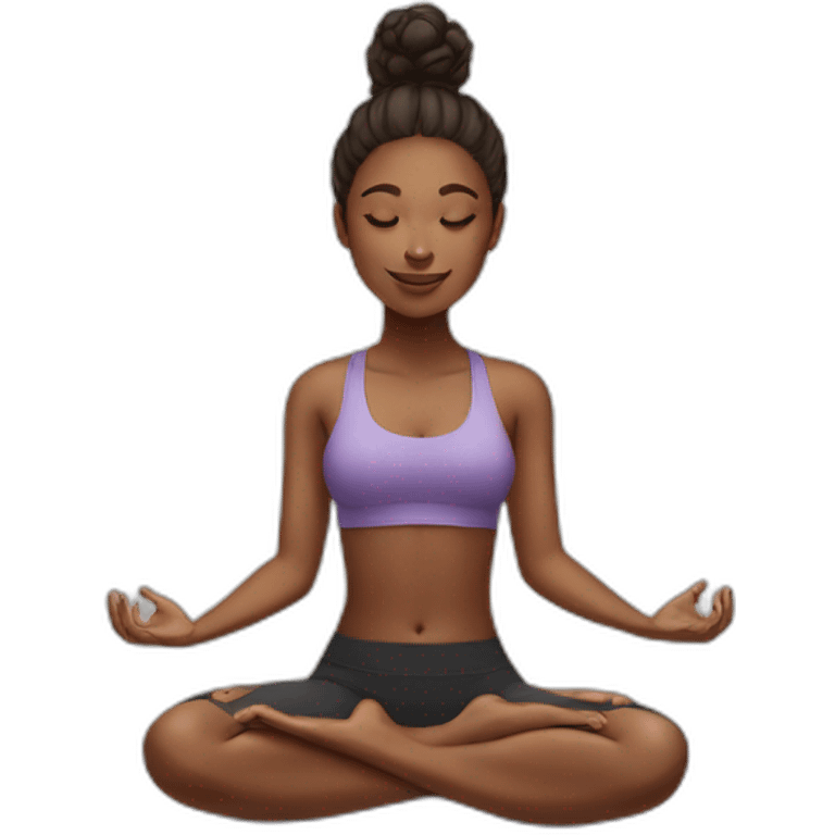 Girl blessin someone and doin yoga emoji