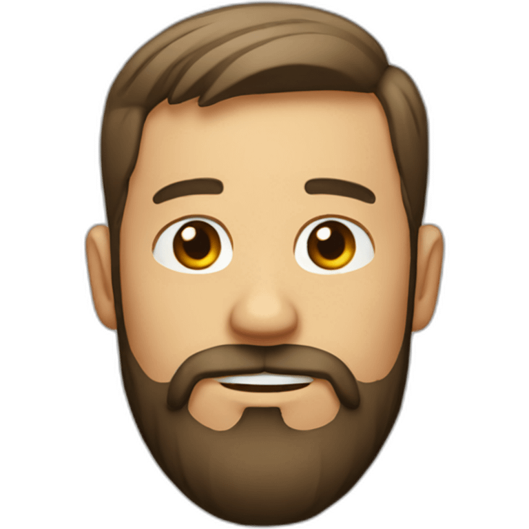 bearded and glass wearing short hair guy emoji