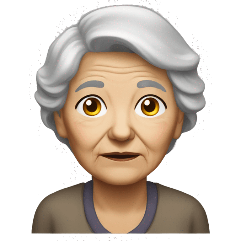 Old woman waiting for something that will not happen emoji