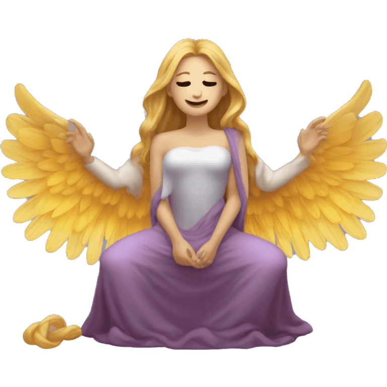 Crea un emojis que de una mitad sea un ángel y la otra mitad un demonio  emoji