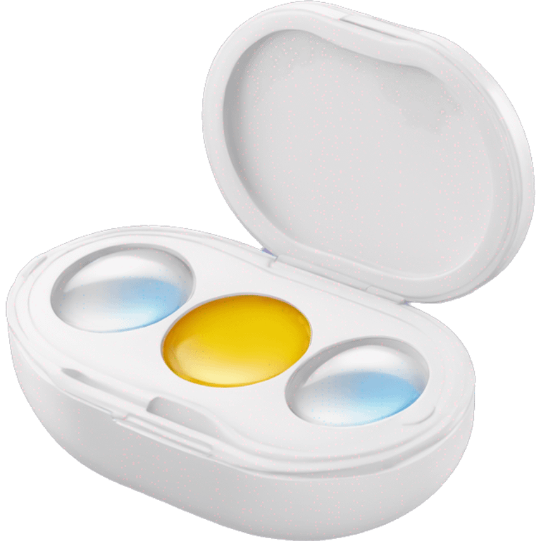 dual compartment prescription contact lens case emoji