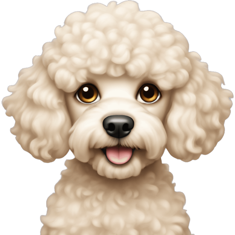 cream colored puppy poodle emoji