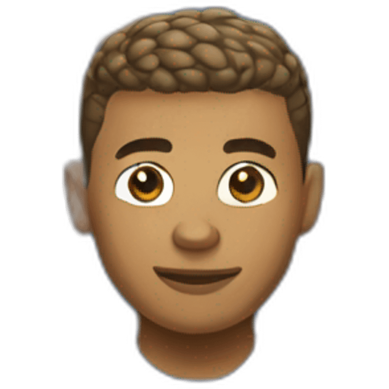 Mbappé cheuveux bleu emoji