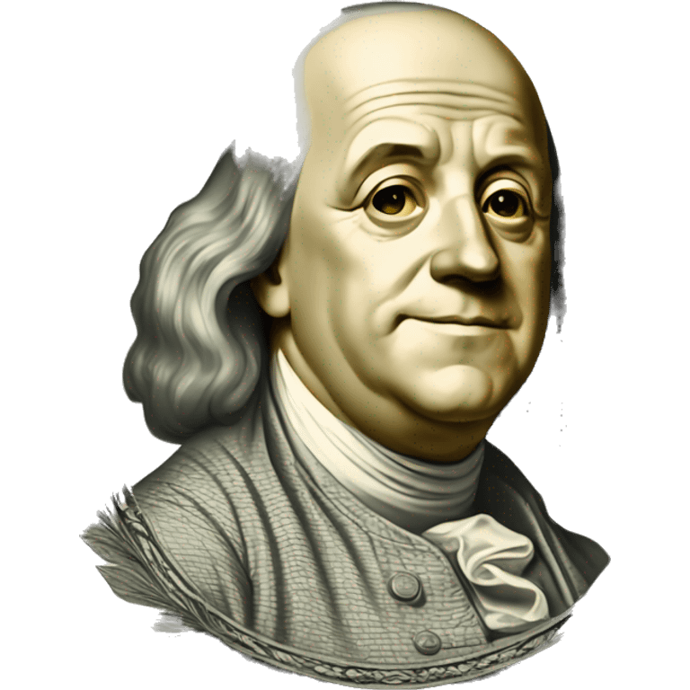 Benjamin Franklin dollar sink emoji