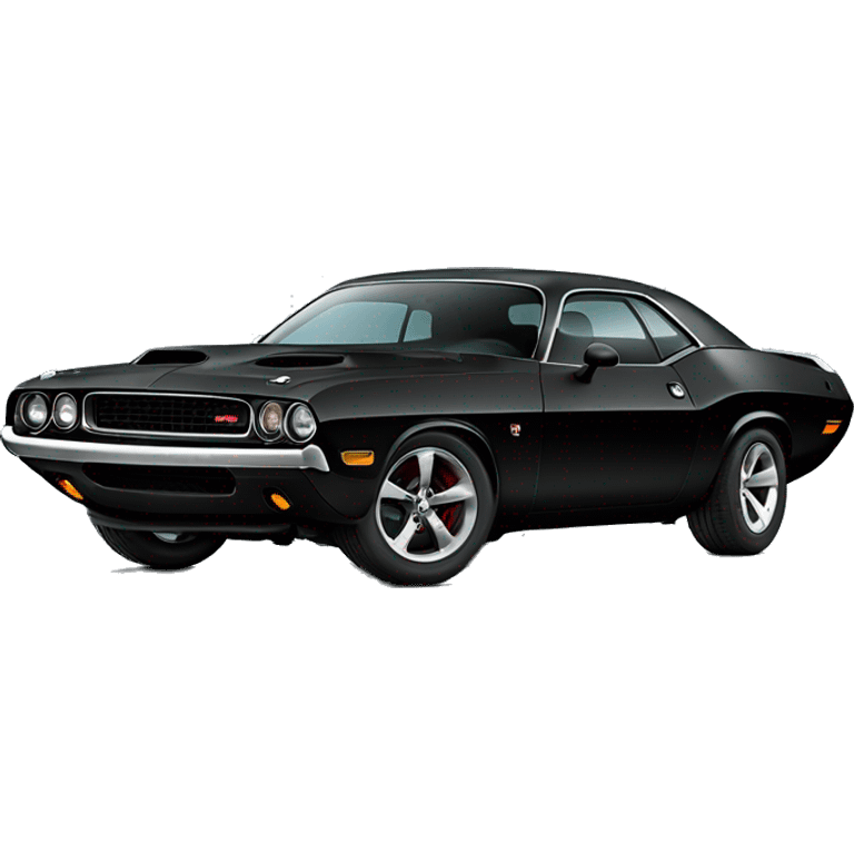 black dodge challenger 1969 emoji