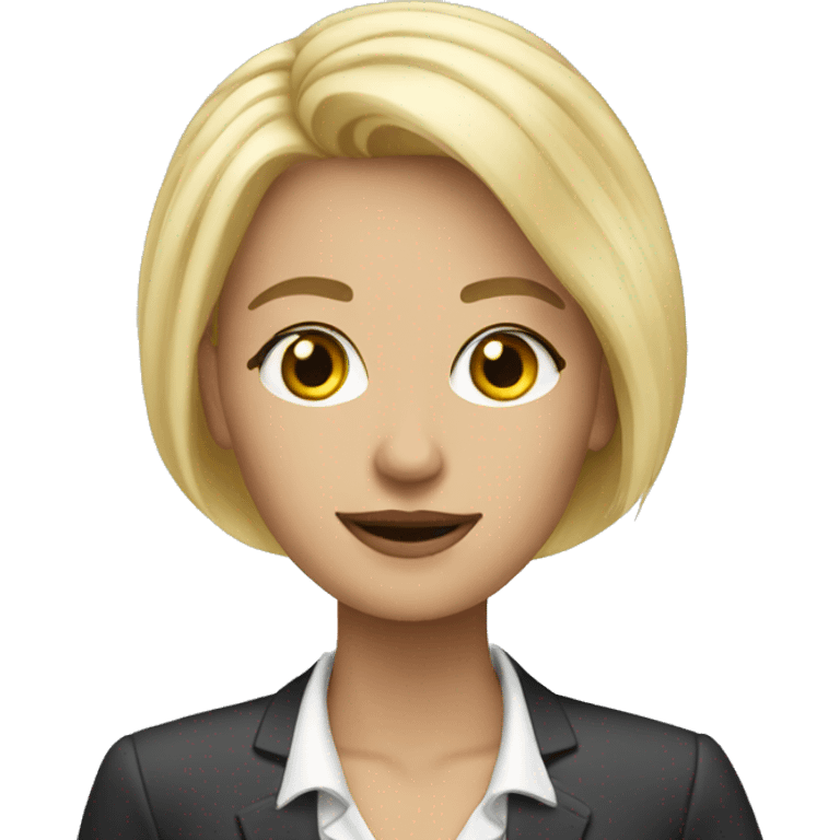 business smart blonde emoji