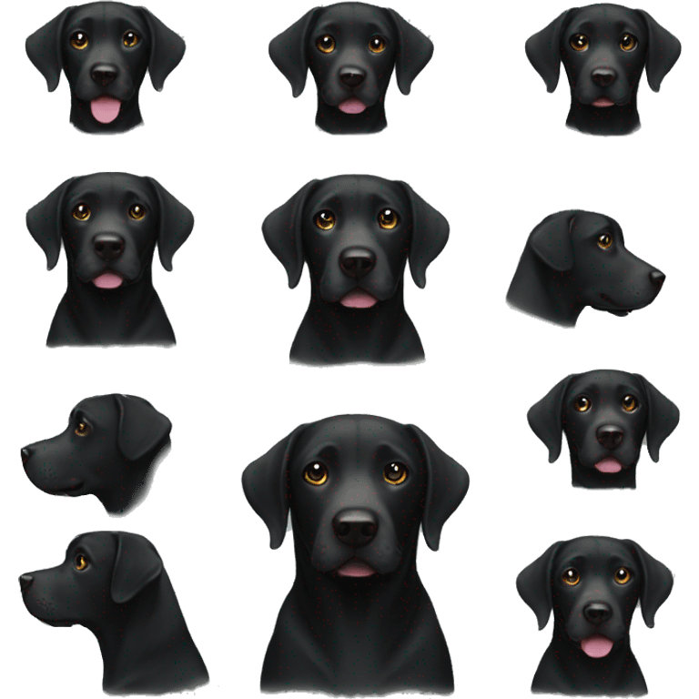 Black lab emoji