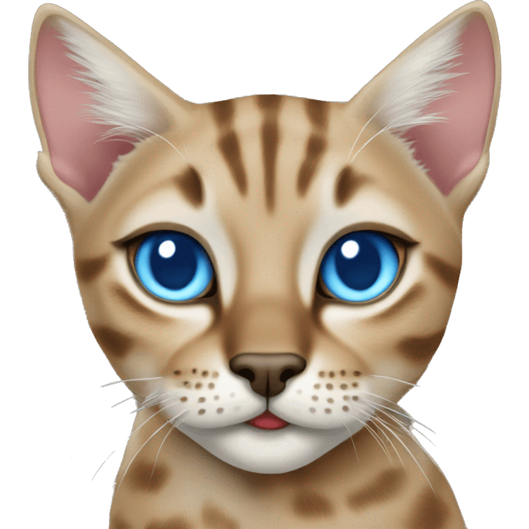 Lynx bengal cat with light Blue eyes emoji