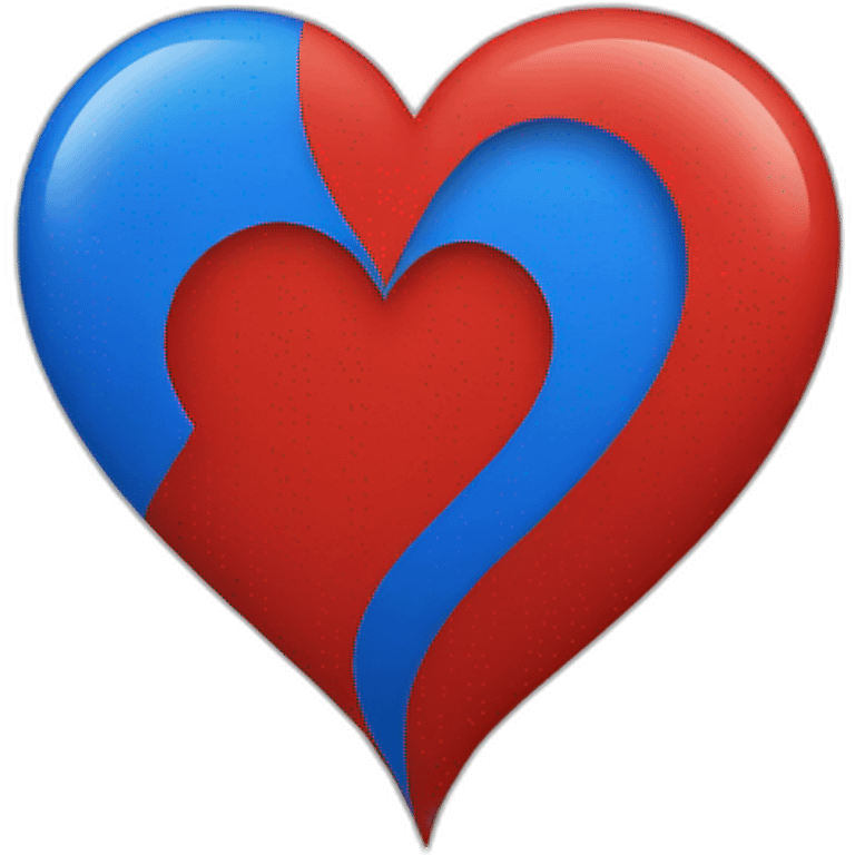 Coeur rouge et bleu emoji