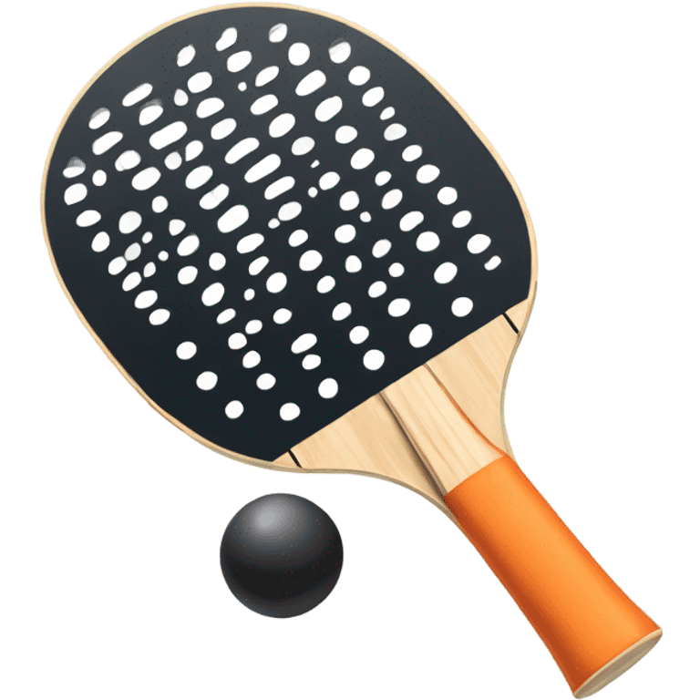 table tennis racket and ball emoji