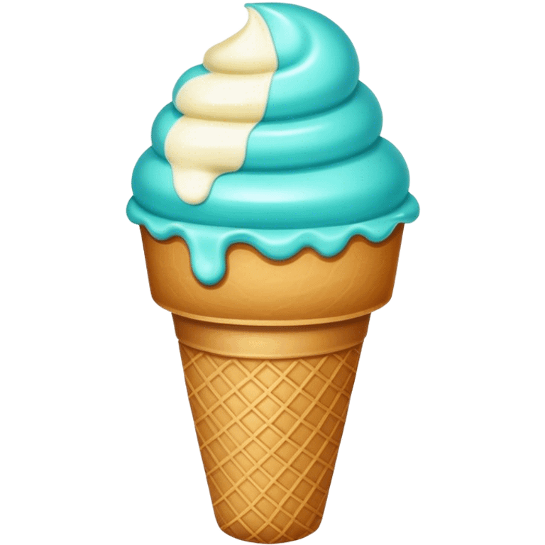 Turquoise ice cream  emoji