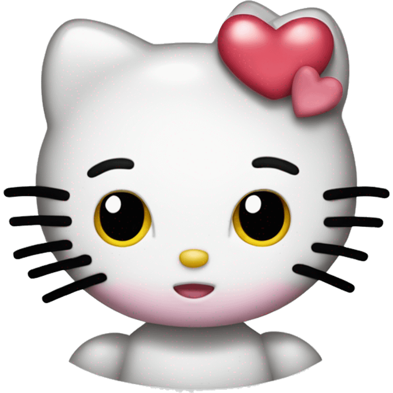 Hello kitty with heart eyes emoji