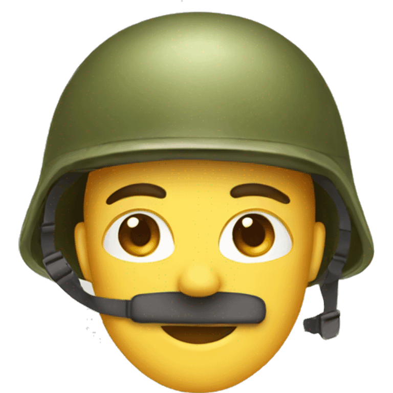 military helmet with hair bow emoji