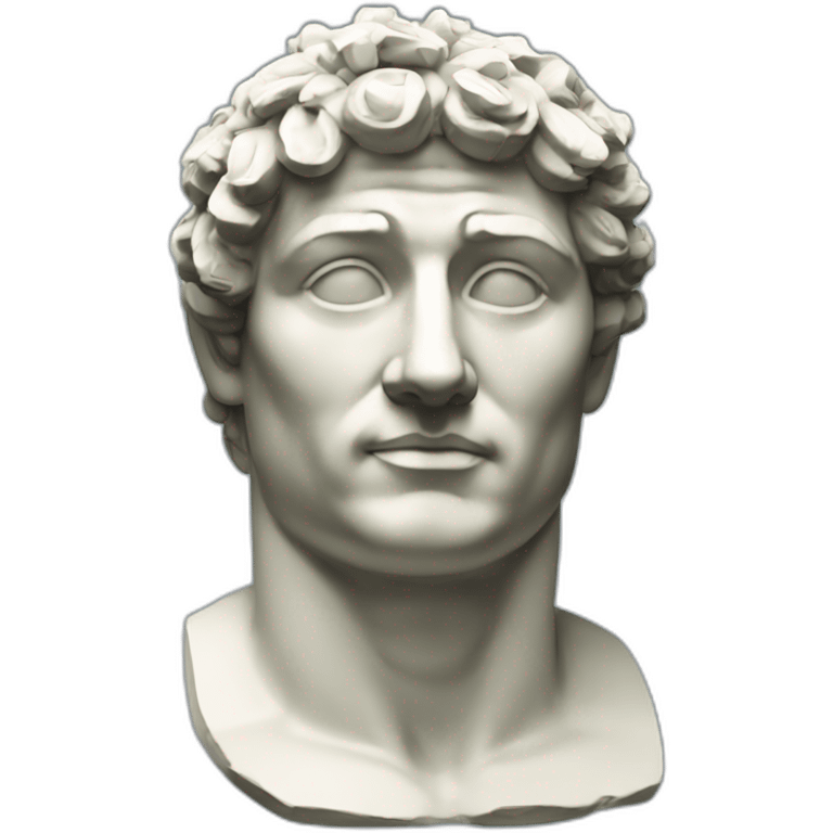 Roman Caesar statue with olive crown emoji