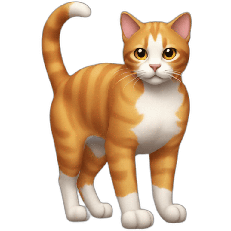 Cat roux musclé emoji