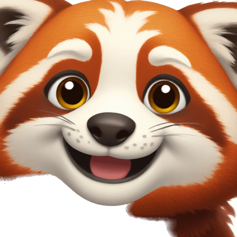 Red panda smiling emoji